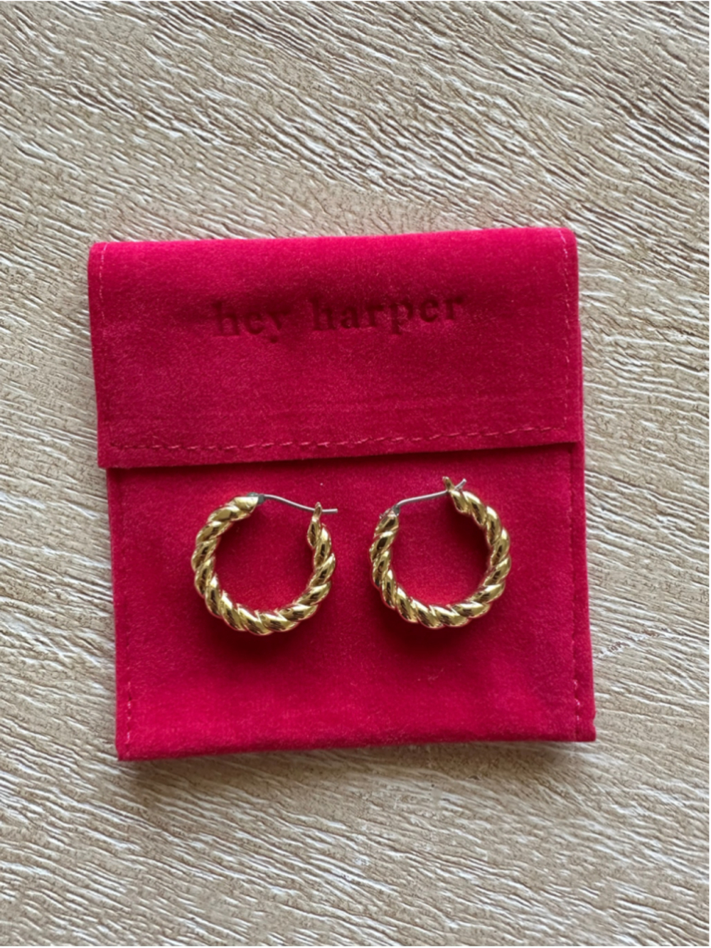 Women's Hey Harper Gold Twisted Hoop Earrings